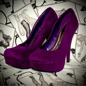 Purple Platform Pumps